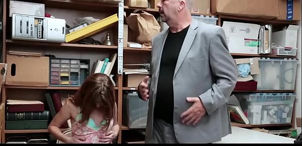  Young Shoplifter Punished in Front of Dad